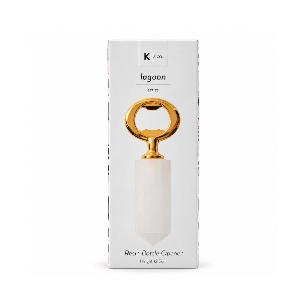 K&Co. Lagoon Series Resin Bottle Opener - WHITE