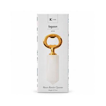 K&Co. Lagoon Series Resin Bottle Opener - WHITE