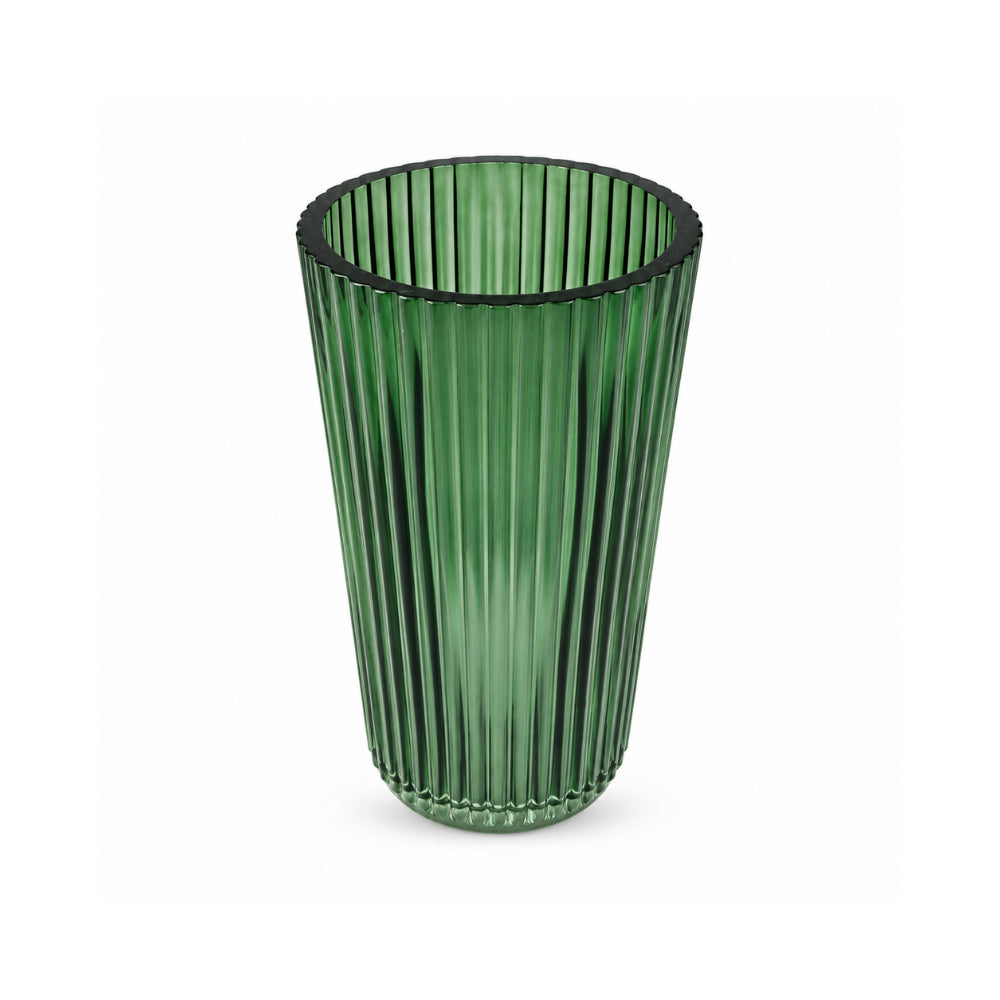 K&Co. Lagoon Series Small Reeded Vase - GREEN