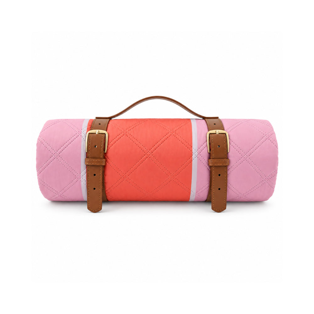 The Grapefruit Collection Roll Up Picnic Blanket 200cm x 200cm - SUNSET STRIPE