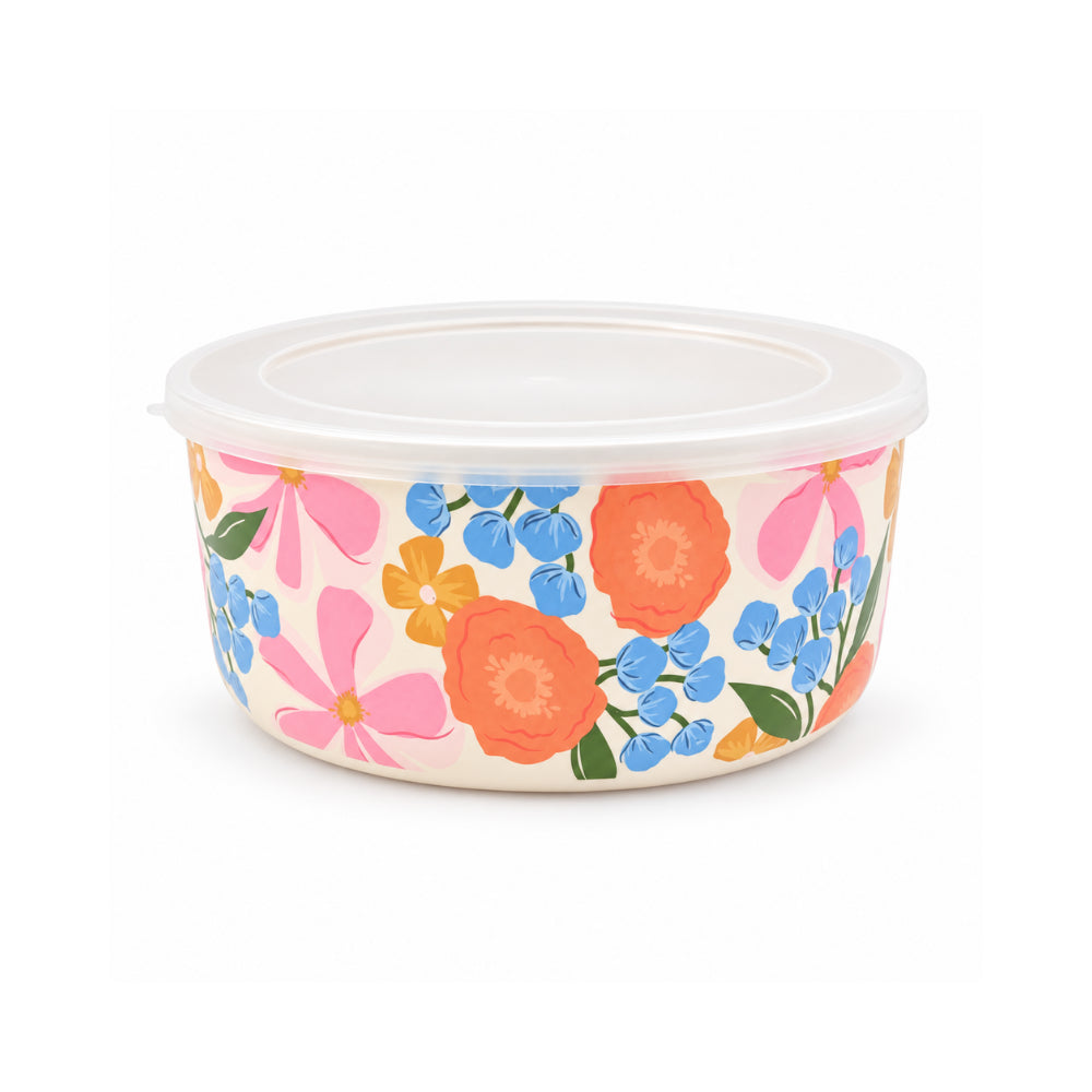 The Grapefruit Collection Melamine Stackable Bowls with Lids - MULTI