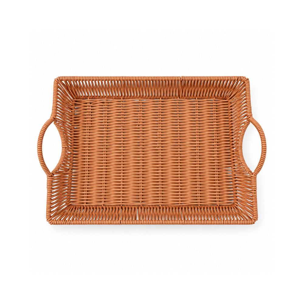 The Grapefruit Collection Poly Rattan Serving Tray - NATURAL