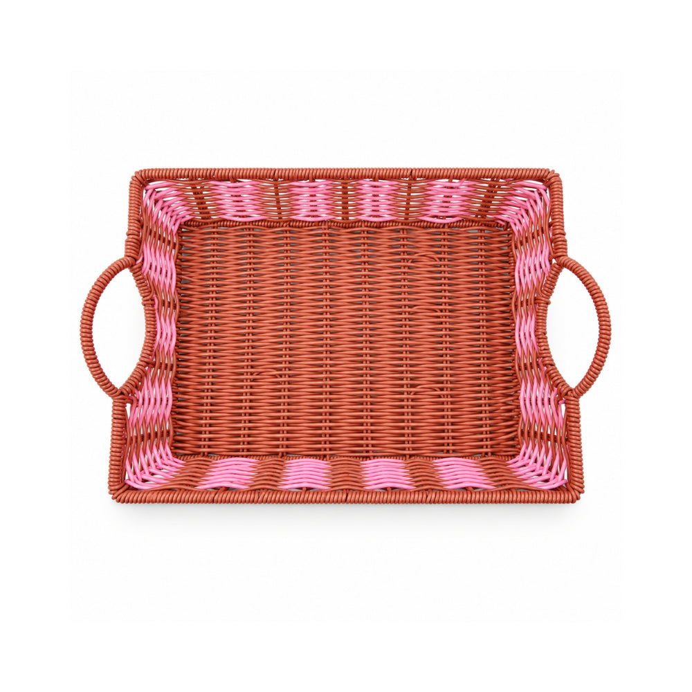 The Grapefruit Collection Poly Rattan Serving Tray - COLOURED