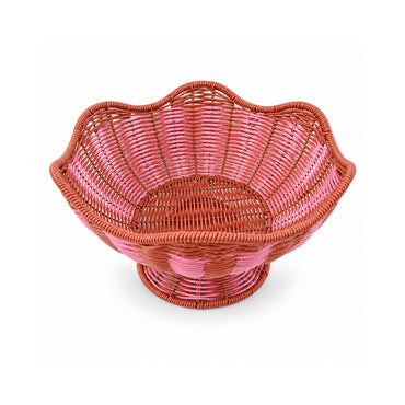 The Grapefruit Collection Large Poly Rattan Display Bowl - COLOURED