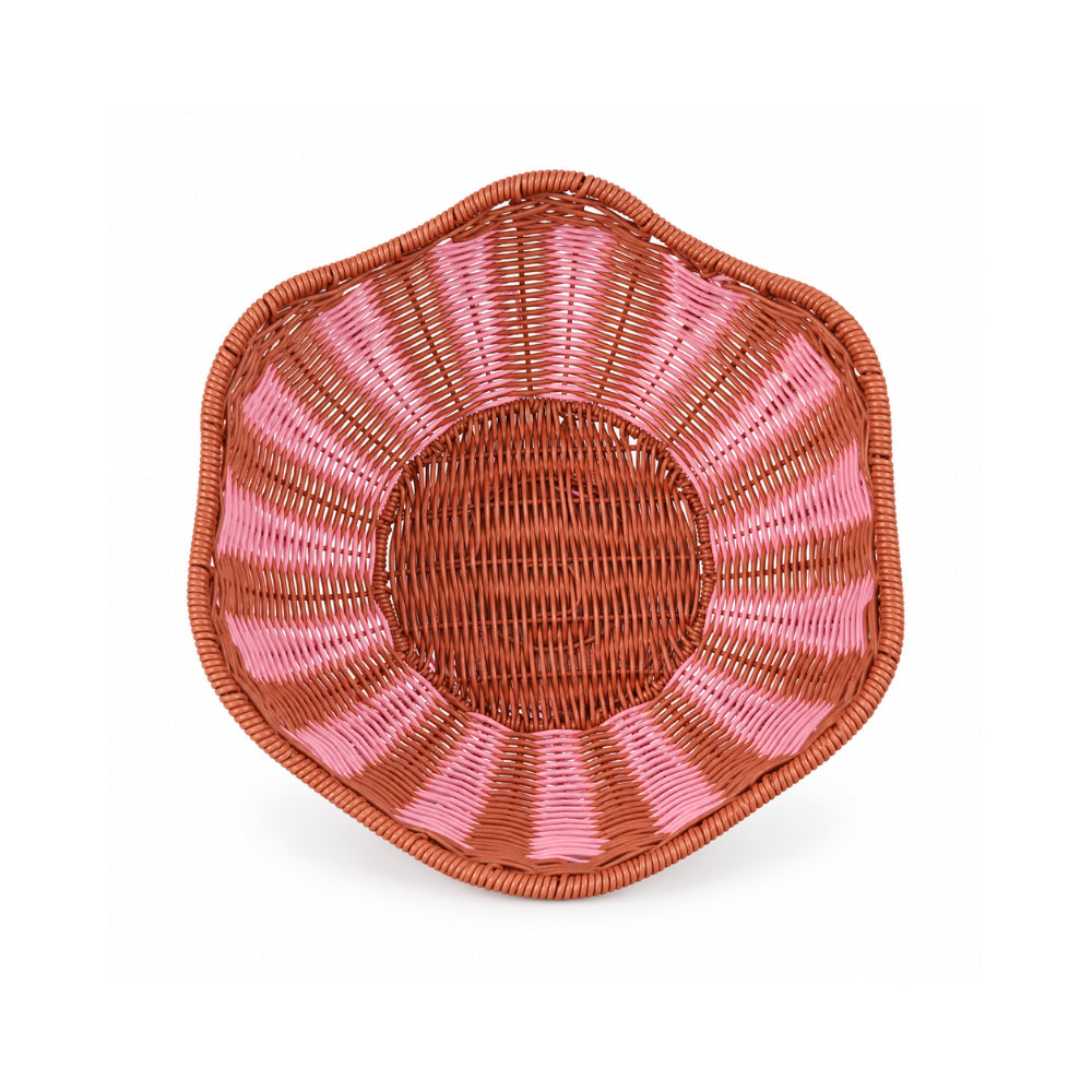 The Grapefruit Collection Large Poly Rattan Display Bowl - COLOURED