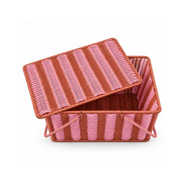 The Grapefruit Collection Poly Rattan Picnic Basket - COLOURED