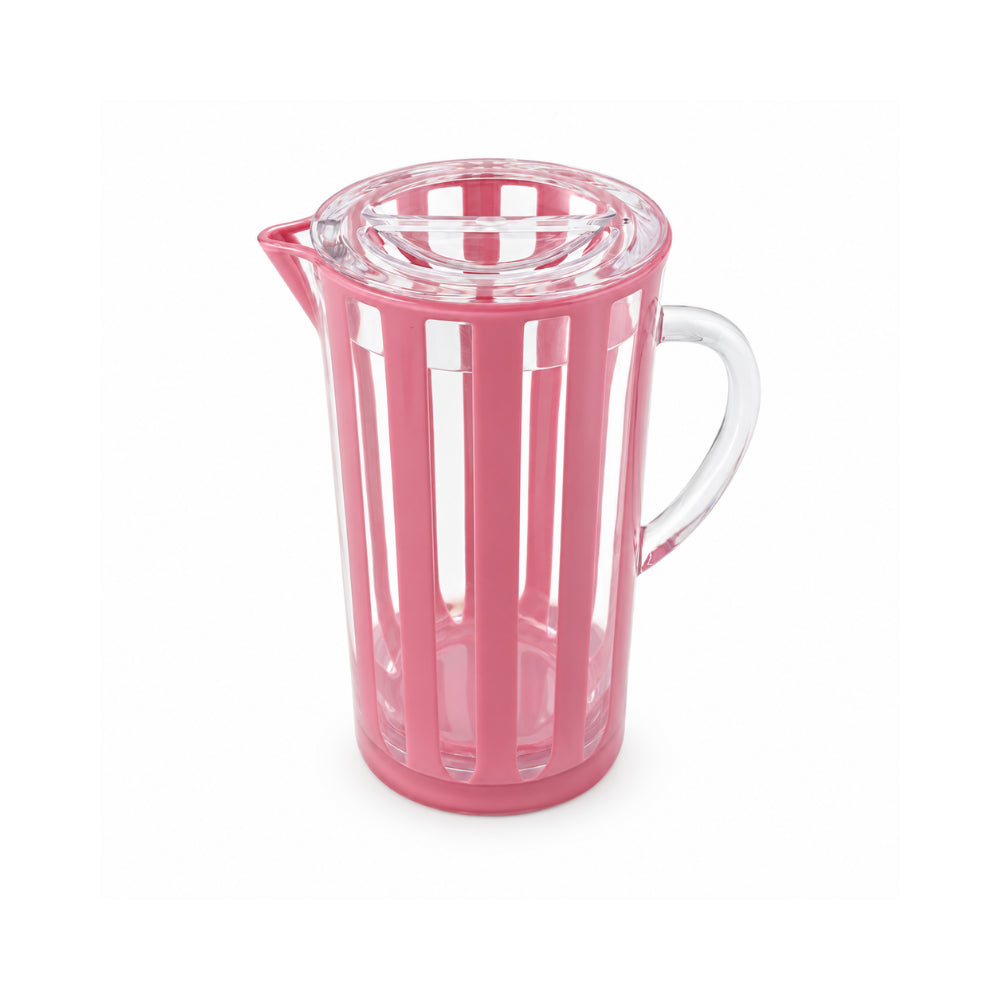 The Grapefruit Collection Acrylic Striped Pitcher - PINK
