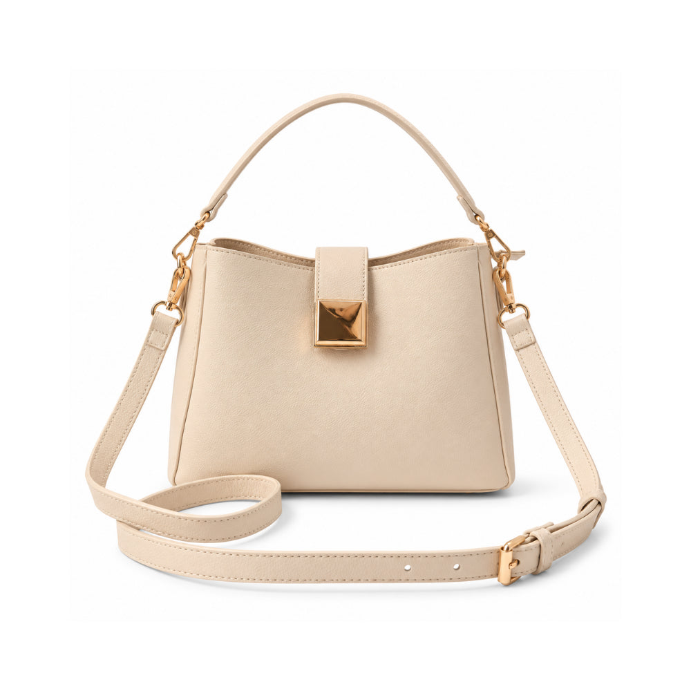 Rosewood Collection Handle Bucket Bag - VANILLA