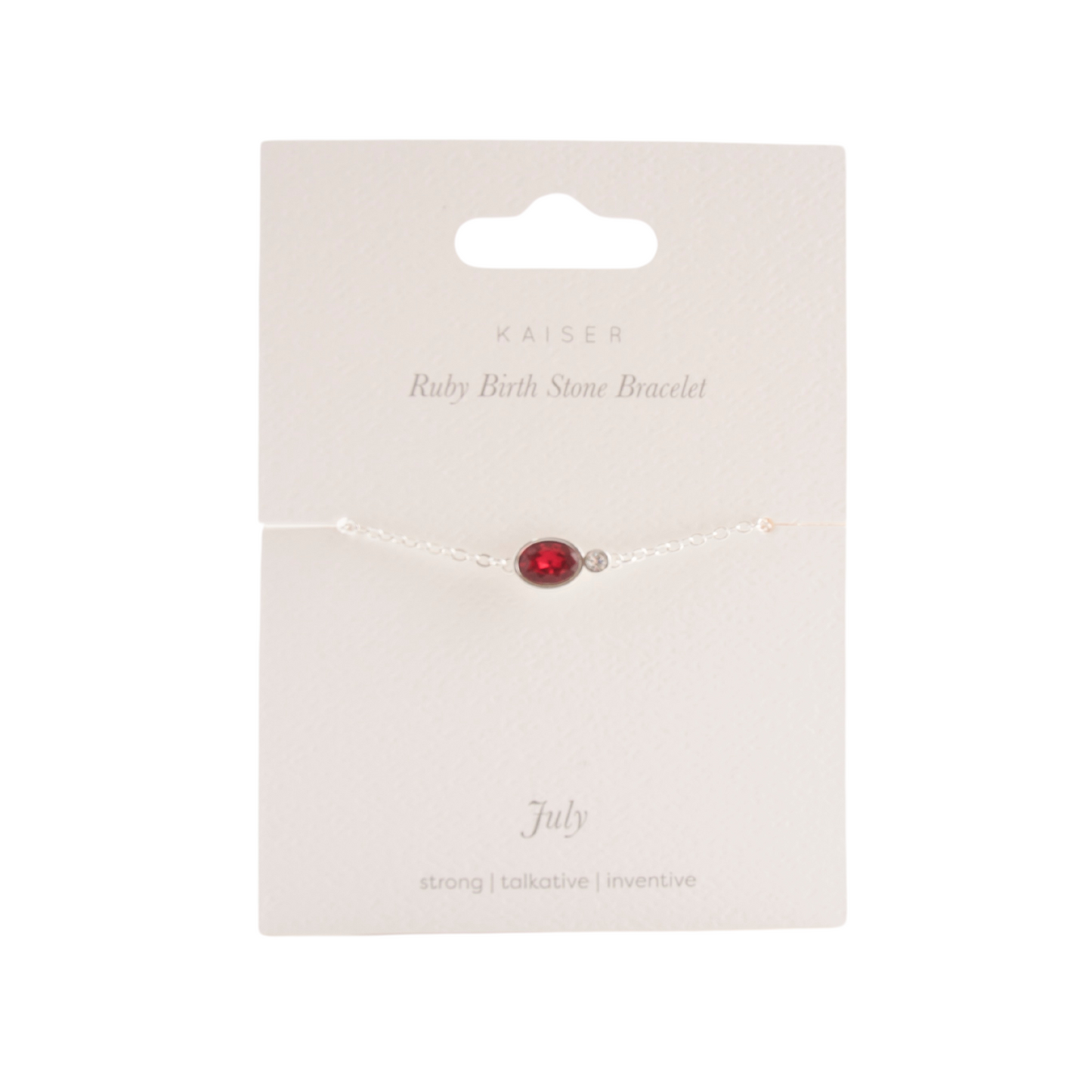 Birthstone Bracelet Silver - July