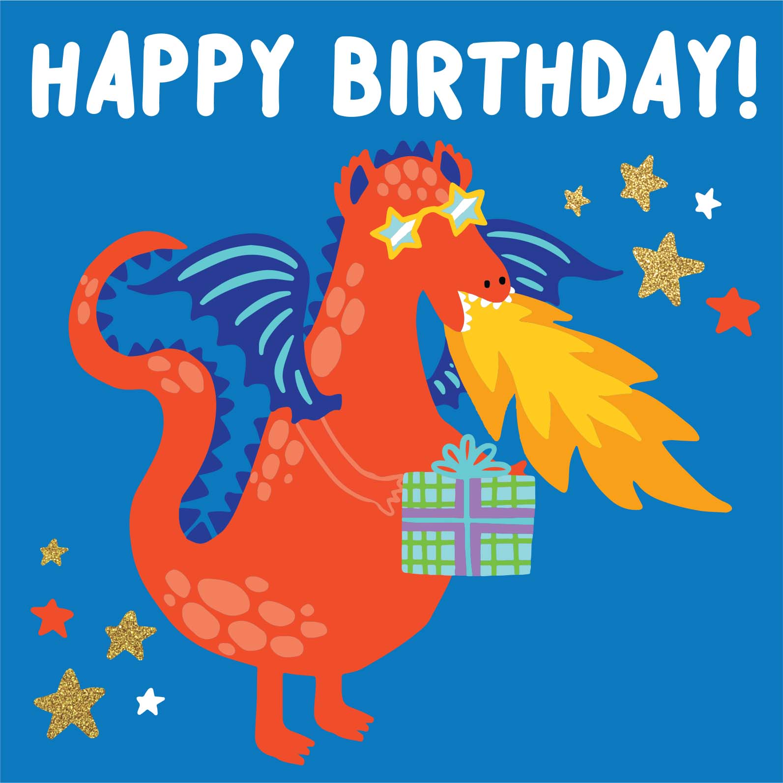 Greeting Card Enchanted - RED DRAGON