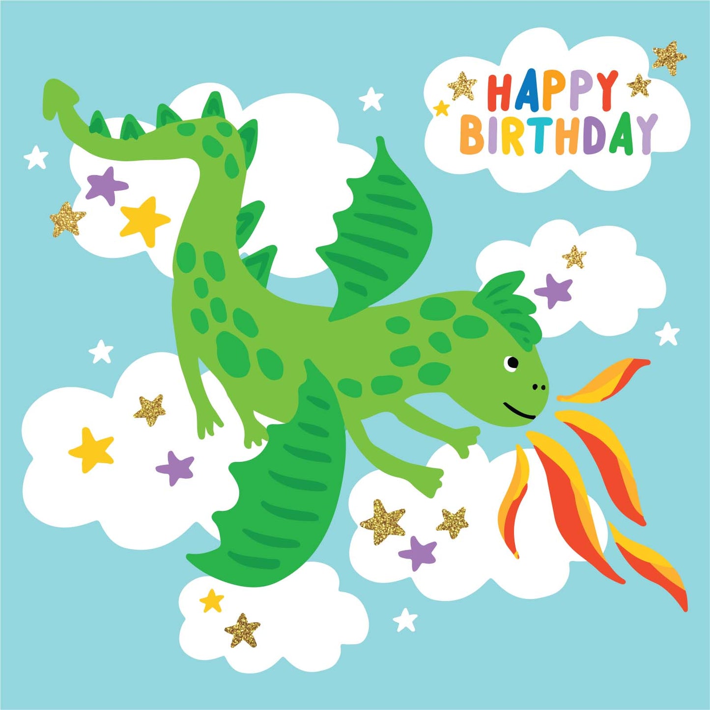 Greeting Card Enchanted - FIRE DRAGON