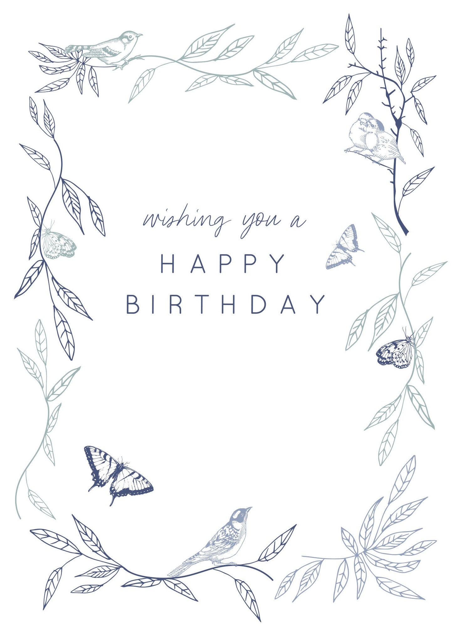 Greeting Card Dainty - BUTTERFLY GARDEN
