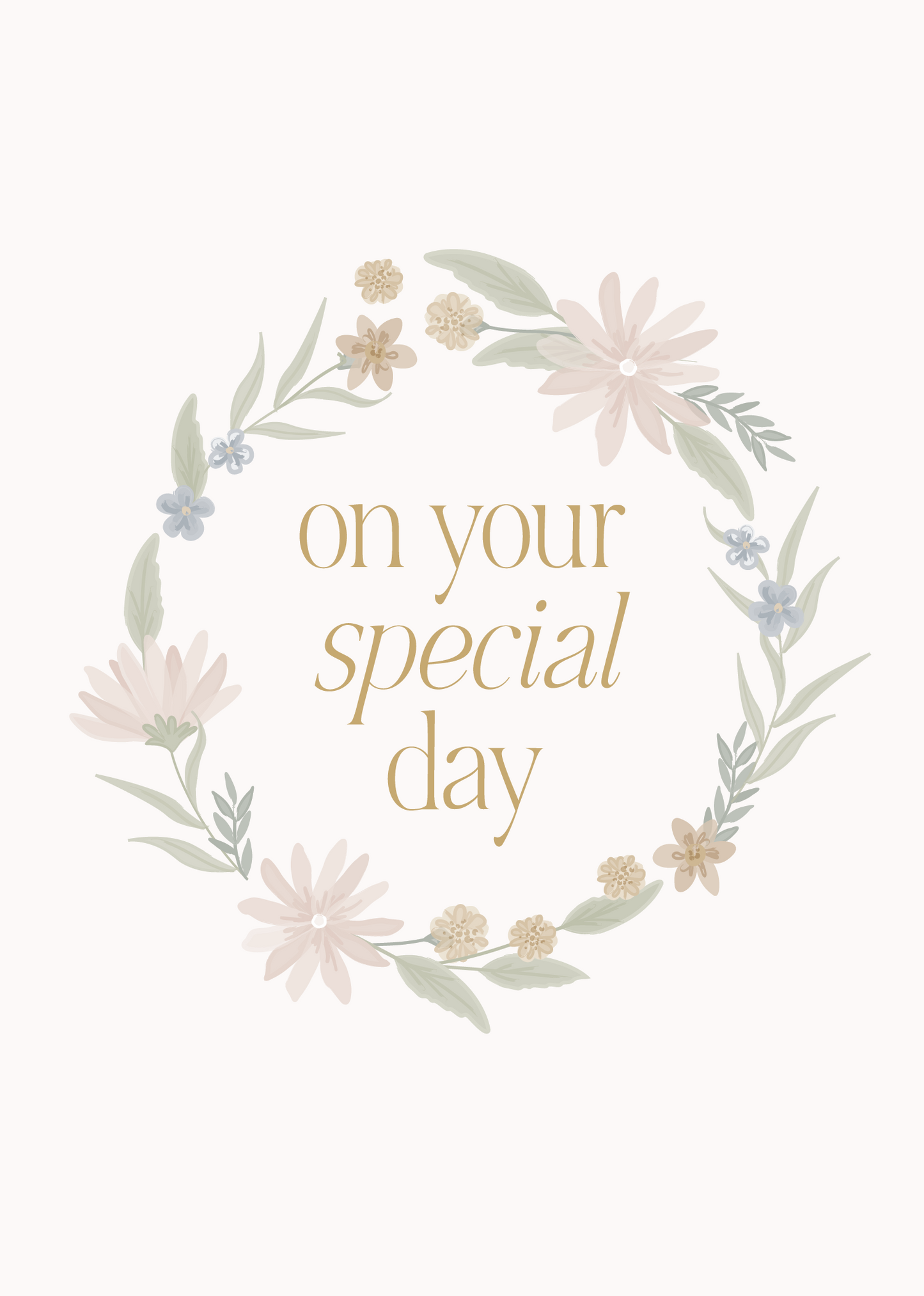 Greeting Card Blushing Floral- Special Day