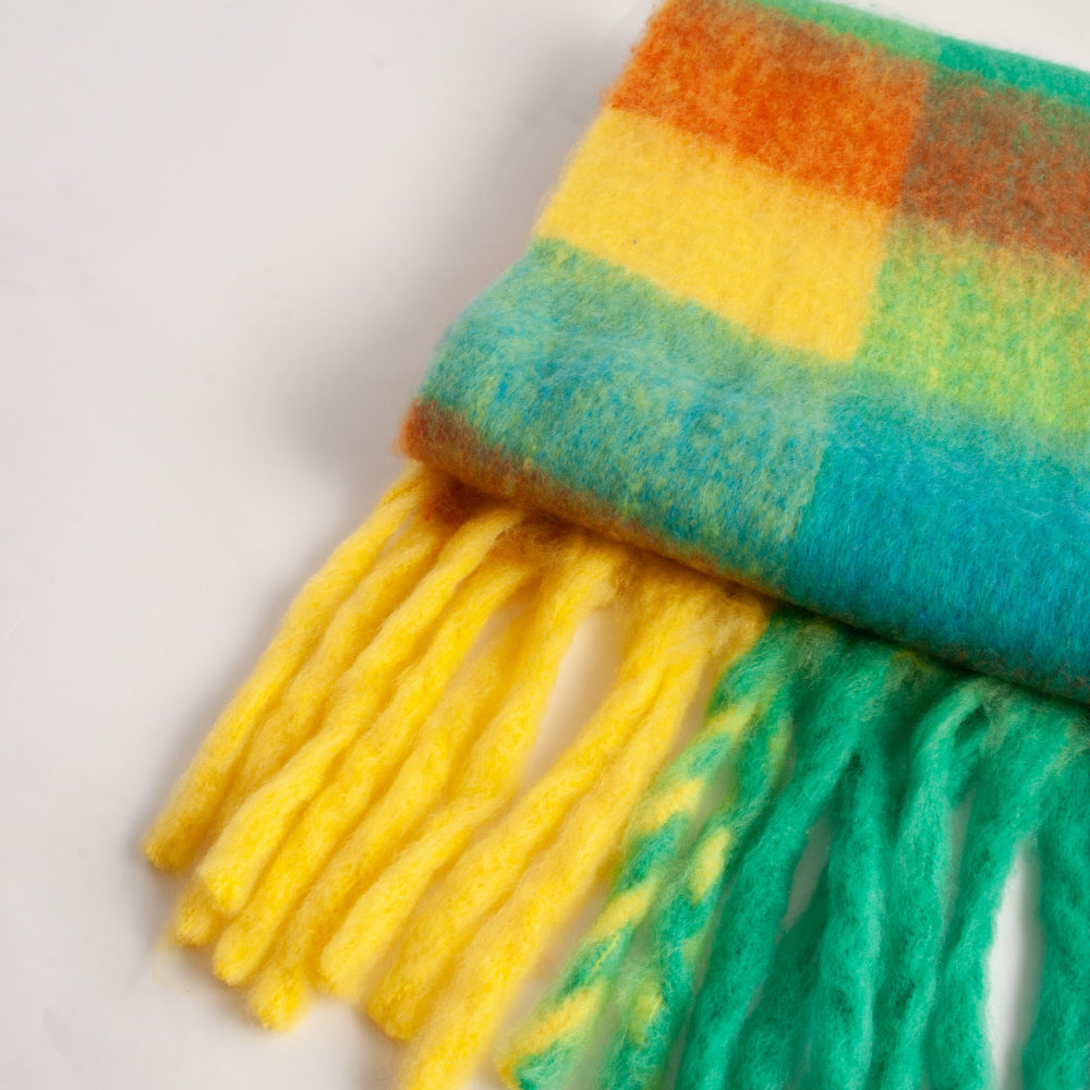 Chunky Scarf - RAINBOW CHECK
