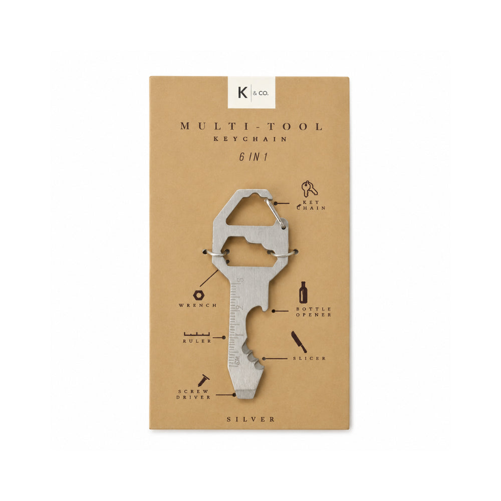 Kaiser For Him Multi- Tool Key Chain - SILVER