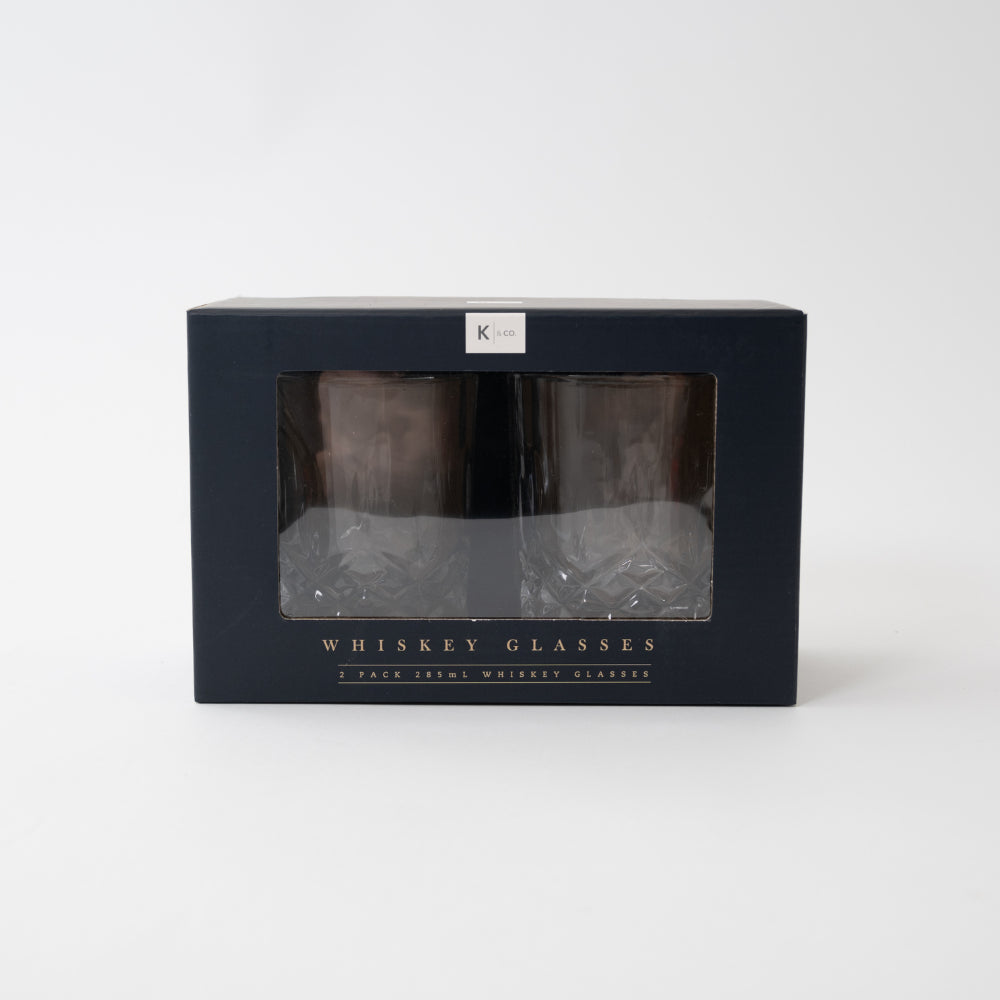 Whiskey Glasses 2Pk - Diamond