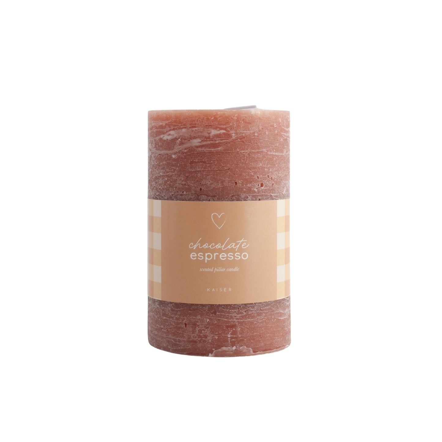Sweethearts Pillar Candle - Chocolate Espresso