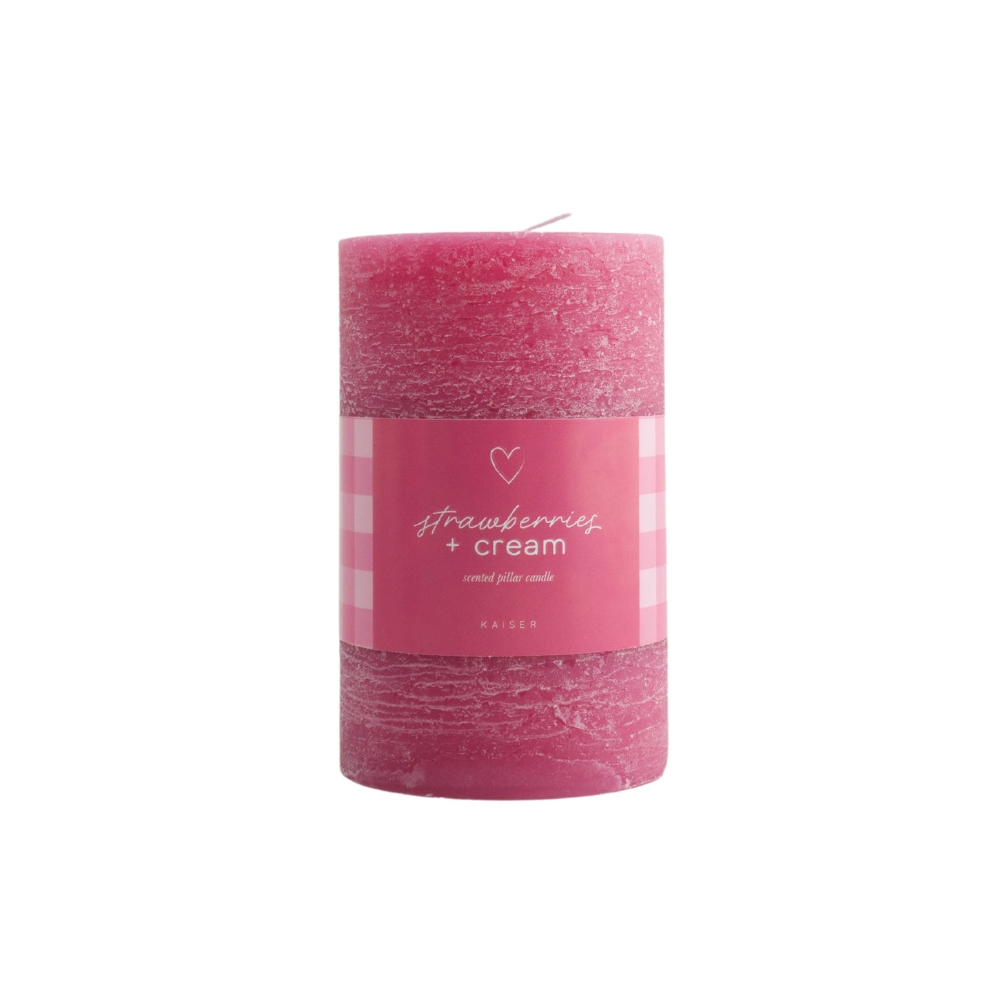 Sweethearts Pillar Candle - Strawberries & Cream