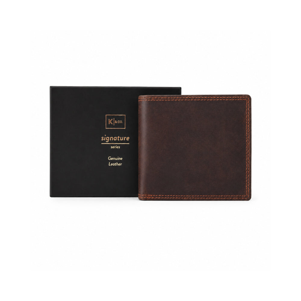 K&Co. Genuine Leather Wallet - COGNAC