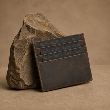K&Co. Genuine Leather Card Wallet - ESPRESSO