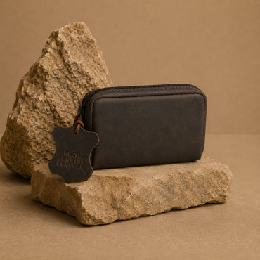 K&Co. Genuine Leather Coin Purse - ESPRESSO