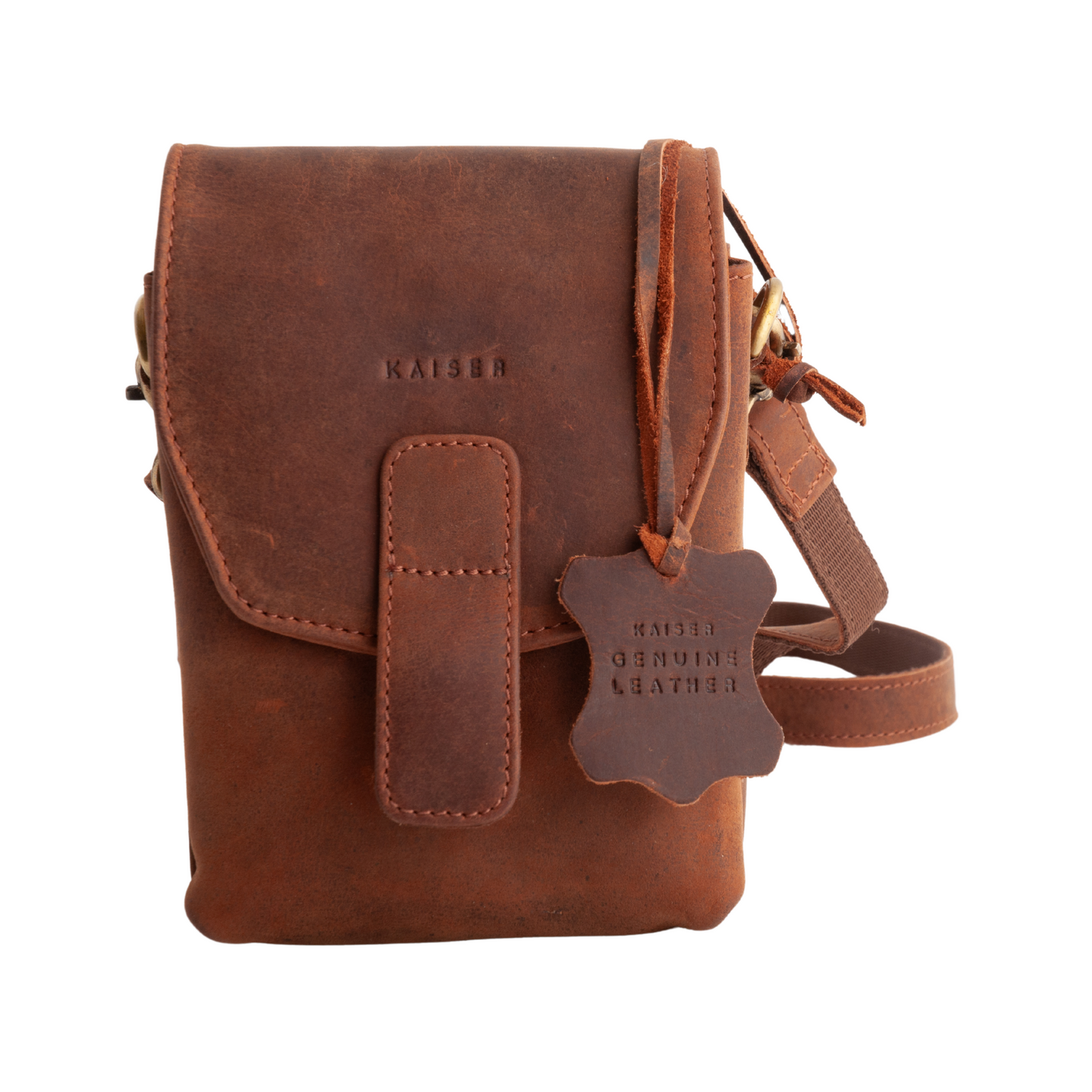 K&Co. Genuine Leather Belt Bag - Cognac