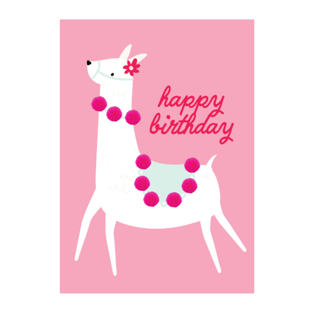 Premium Greeting Card SUMMER SPRINGS -  Llama