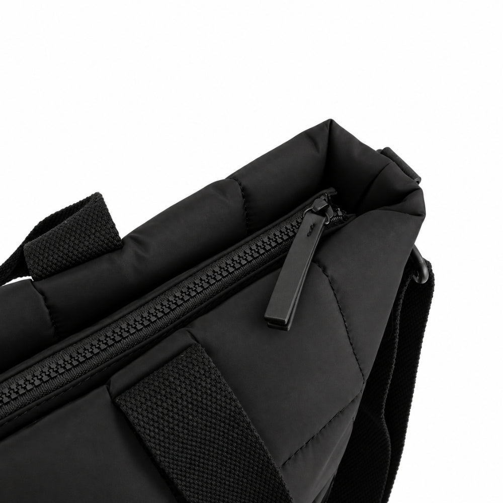 Kaiser Nylon Quilted Tote Bag - BLACK