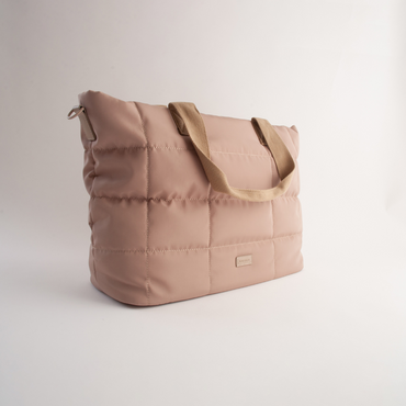Kaiser Nylon Quilted Tote Bag - BEIGE