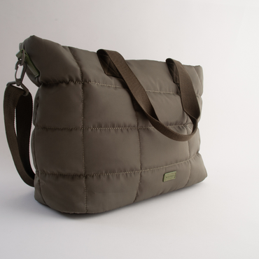 Kaiser Nylon Quilted Tote Bag - GREEN