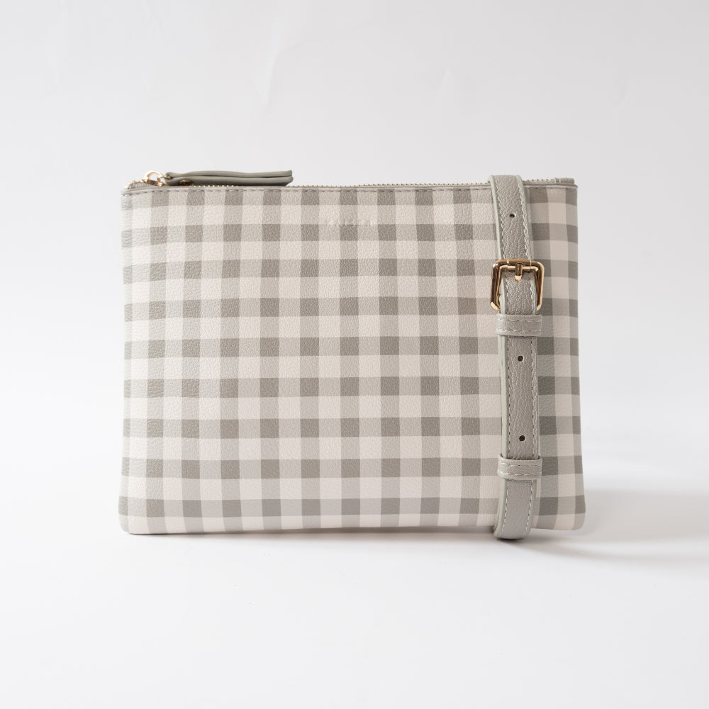 Kaiser Rectangle Shoulder Bag - Sage Gingham