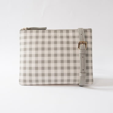Kaiser Rectangle Shoulder Bag - Sage Gingham