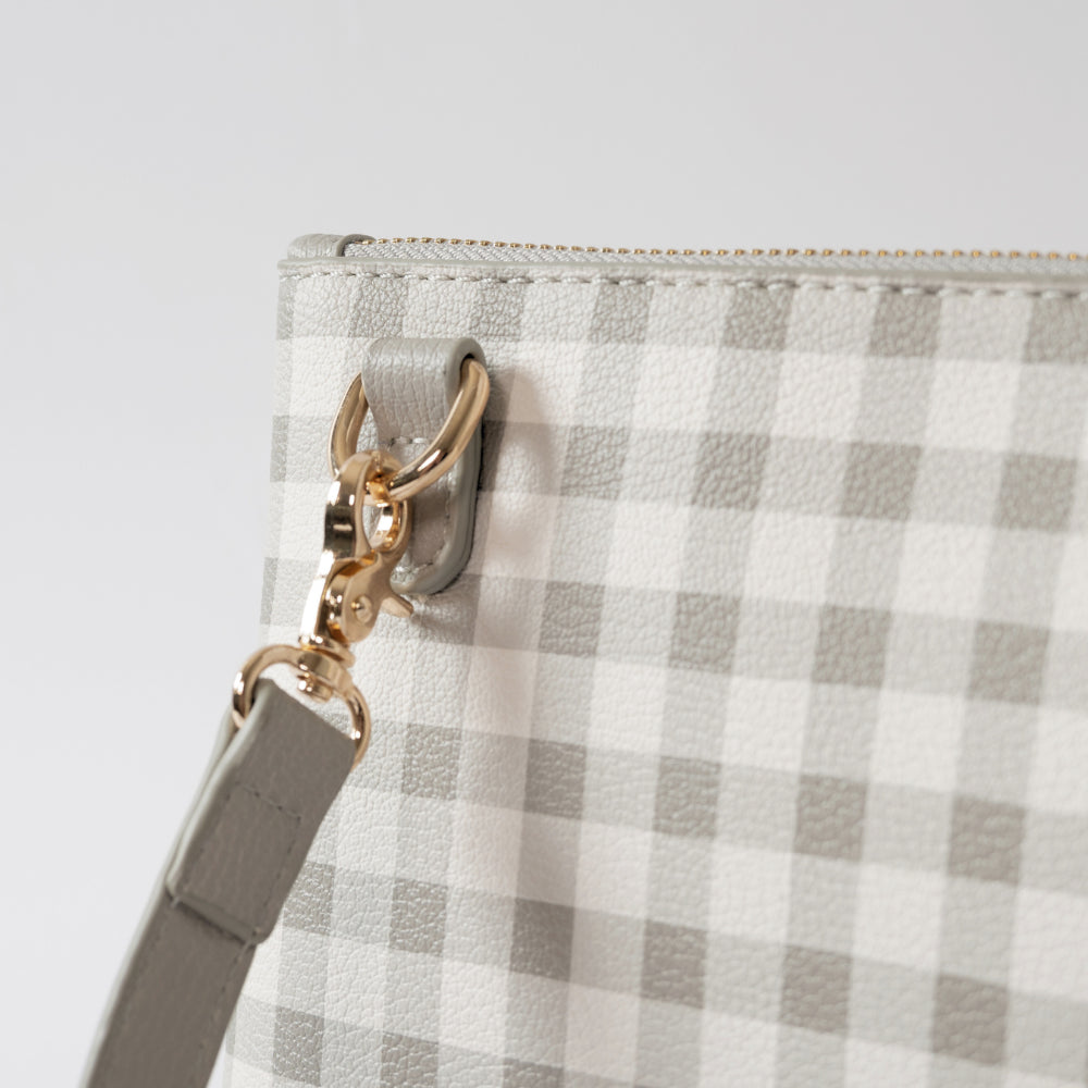 Kaiser Rectangle Shoulder Bag - Sage Gingham