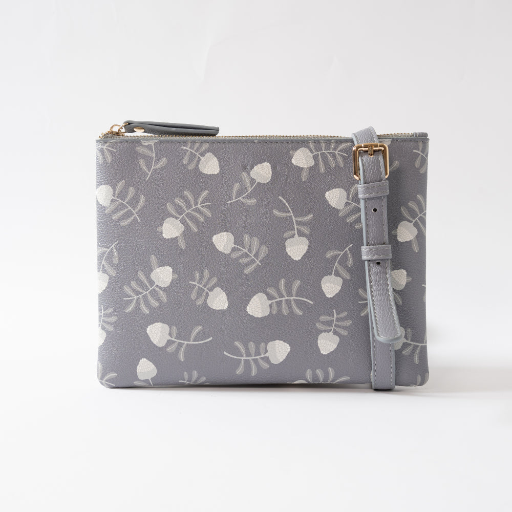 Kaiser Rectangle Shoulder Bag - Grey Waratah