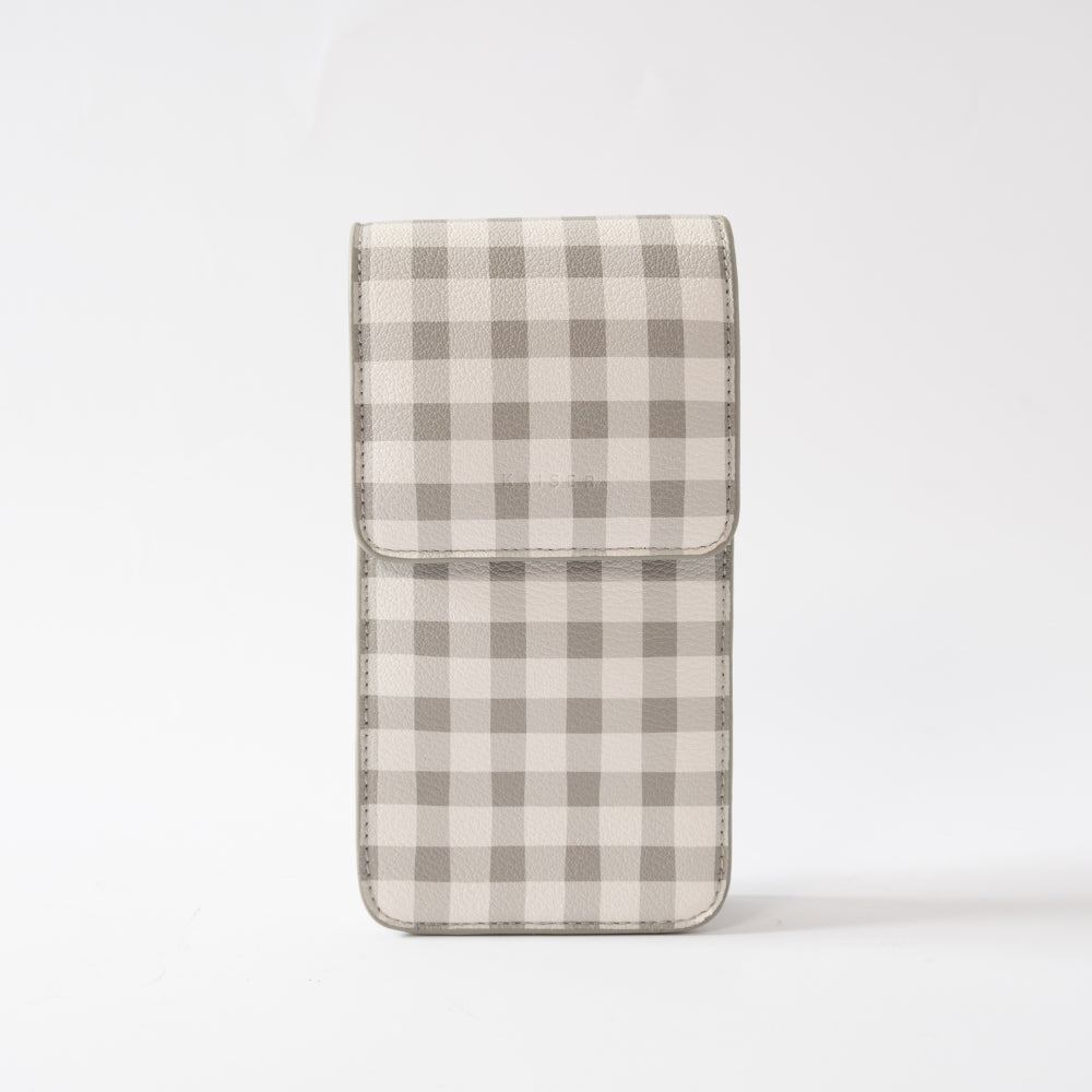 Kaiser Crossbody Phone Bag - Sage Gingham