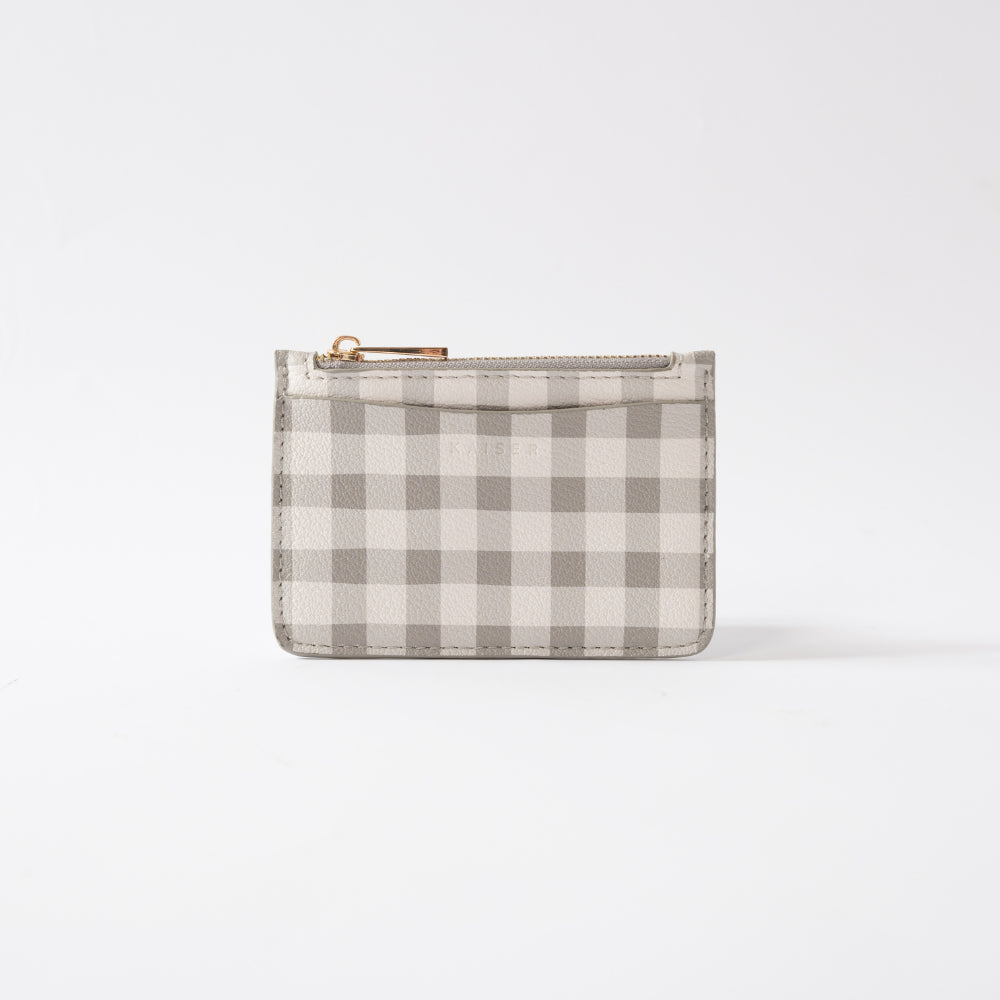Kaiser Card Pouch - Sage Gingham