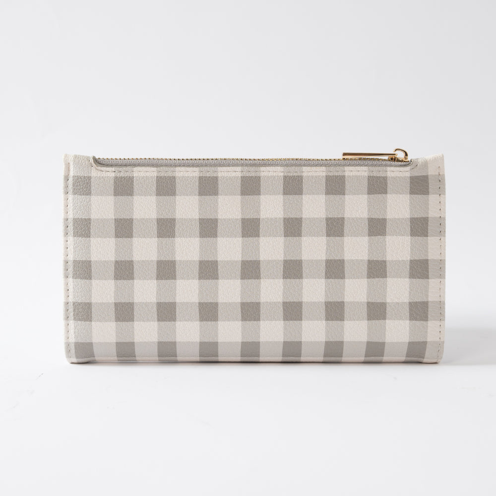 Kaiser Faux Leather Purse - Sage Gingham