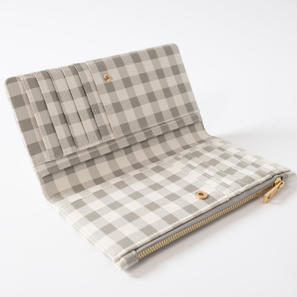 Kaiser Faux Leather Purse - Sage Gingham