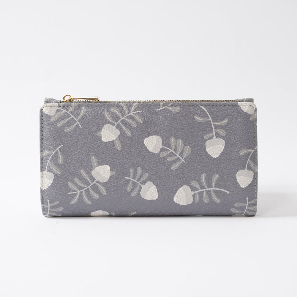 Kaiser Faux Leather Purse - Grey Waratah