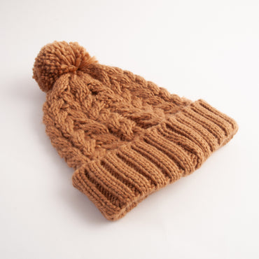 Ladies Beanie - CAMEL BROWN