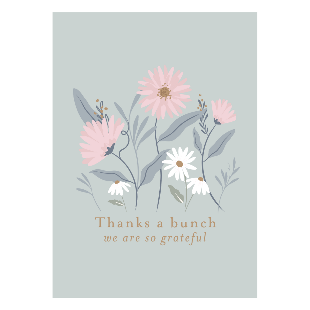 Greeting Card Garden Meadow - THANKS A BUNCH