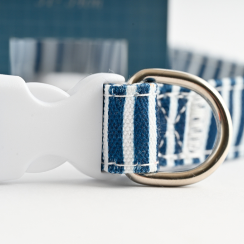 Pet Printed Collar - NAVY STRIPE