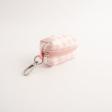 Pet Waste Bag Holder - PINK GINGHAM