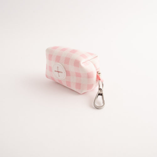 Pet Waste Bag Holder - PINK GINGHAM