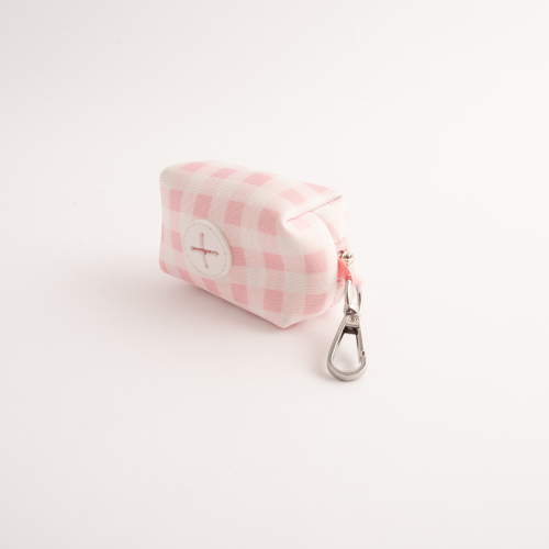 Pet Waste Bag Holder - PINK GINGHAM