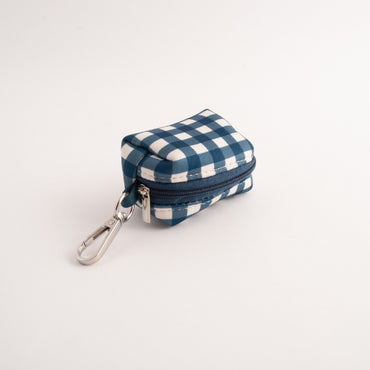 Pet Waste Bag Holder - NAVY GINGHAM
