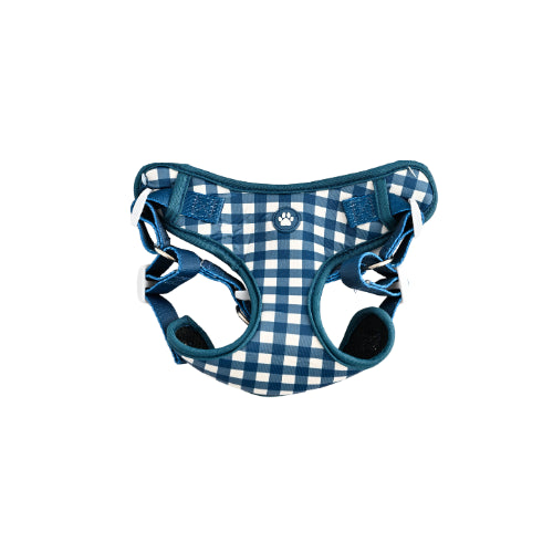 Pet Harness Small- NAVY GINGHAM