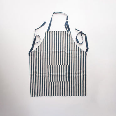 K&Co Home Collection Apron - NAVY PINSTRIPE