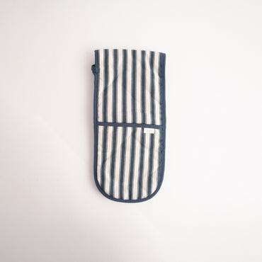 K&Co Home Collection Long Oven Mitt - NAVY PINSTRIPE