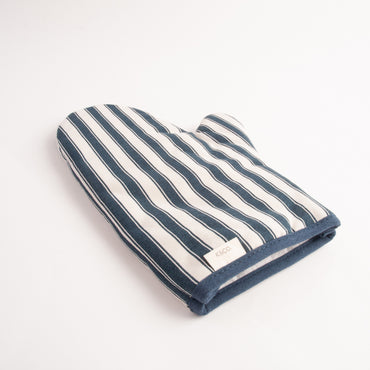 K&Co Home Collection Oven Mitt - NAVY PINSTRIPE
